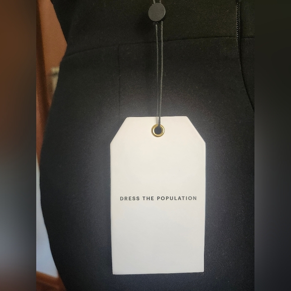 NWT Dress The Population Vanessa Halter Body-Con Midi Black Dress Sz XS - Picture 6 of 8